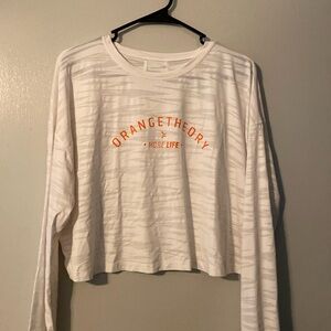 Orangetheory Lululemon Crop Long Sleeve Mesh Shirt